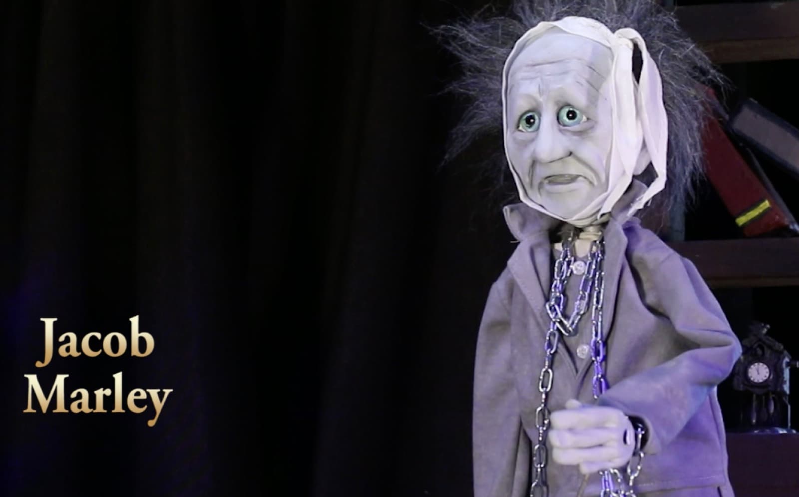 Stabpuppe: Jacob Marley aus „Eine Weihnachtsgeschichte“