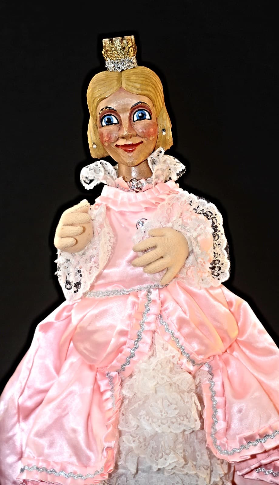 Handpuppe: Prinzessin mit Krone