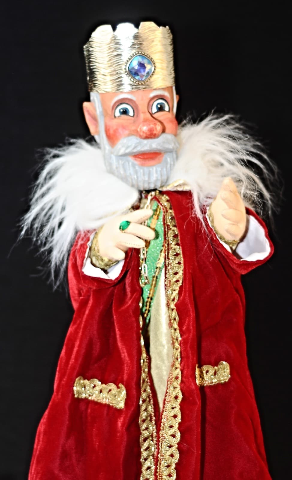 Handpuppe: König im roten Mantel