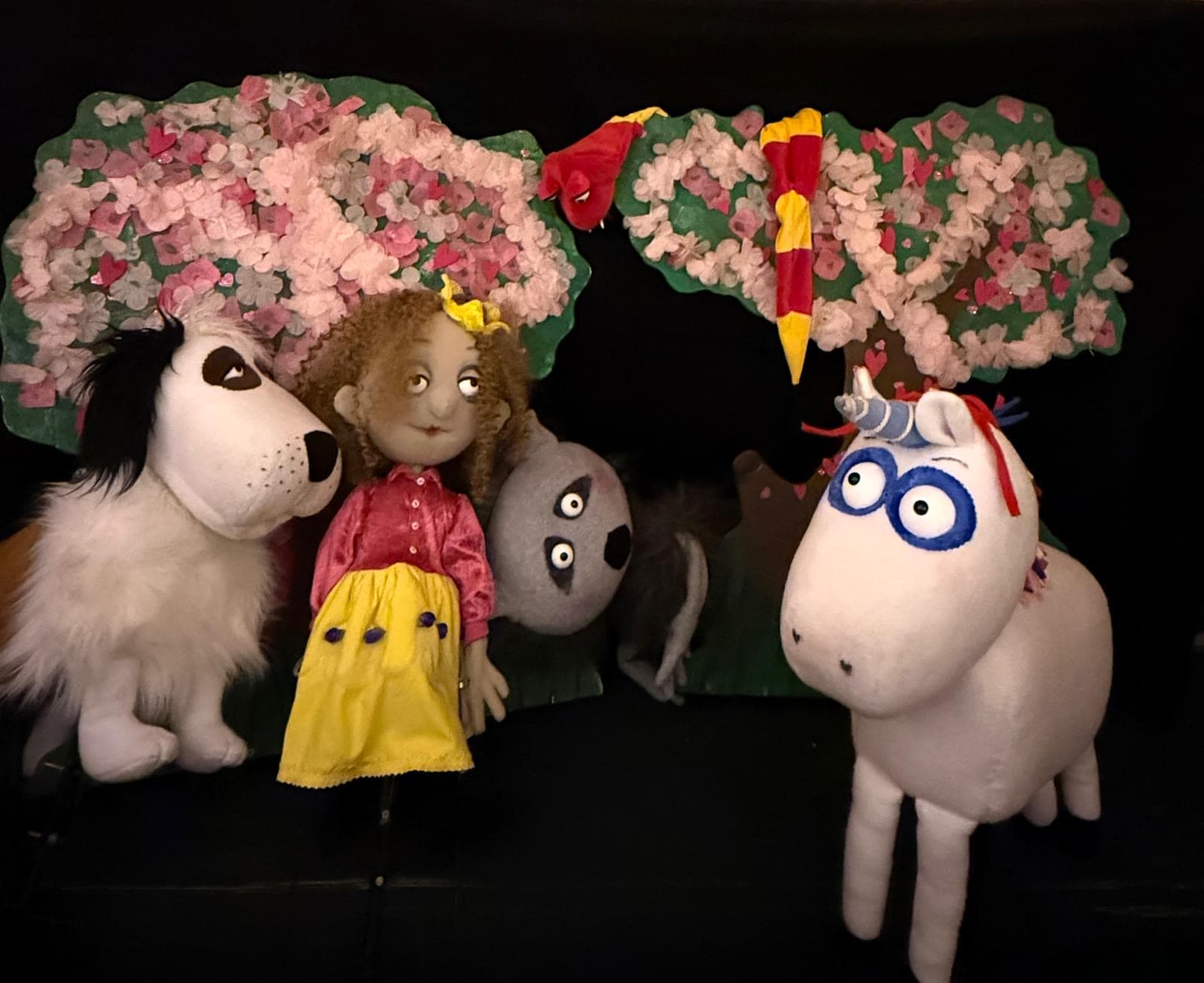 Stabpuppen: Einhorn, Hund und Prinzessin